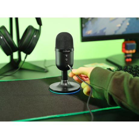 MICROFONO TRUST GXT 234 YUNIX NEGRO USB CABLE 180cm RGB SALIDA AURICULARES BOTON MUTE - Imagen 10 de 11 MICROFONO TRUST GXT 234 YUNIX NEGRO USB CABLE 180cm RGB SALIDA AURICULARES BOTON MUTE - Imagen 10 de 11