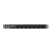 Miniatura 2 de REGLETA LANBERG 1U 16A 7X SCHUKO RACK 19" 2M NEGRO