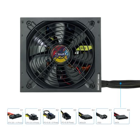 Fuente Alimentación 750W TOOQ TQAPOLO-750SP No Non-Modular Negro - Imagen 4 de 8 Fuente Alimentación 750W TOOQ TQAPOLO-750SP No Non-Modular Negro - Imagen 4 de 8