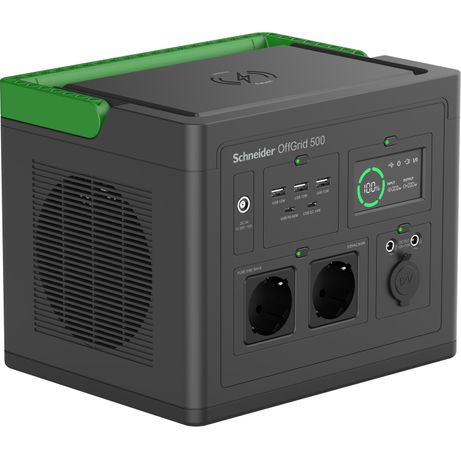 SCHNEIDER OFFGRID PORTABLE POWER STATION 500, 517 WH LITHIUM-ION, 2 SCHUKO, SINEWAVE - Imagen 3 de 16 SCHNEIDER OFFGRID PORTABLE POWER STATION 500, 517 WH LITHIUM-ION, 2 SCHUKO, SINEWAVE - Imagen 3 de 16