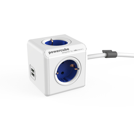 ADAPTADOR Y ENCHUFE MULTIPLE AZUL 4 TOMAS + 2 USB ALARGO 1,5M - Imagen 1 de 2 ADAPTADOR Y ENCHUFE MULTIPLE AZUL 4 TOMAS + 2 USB ALARGO 1,5M - Imagen 1 de 2