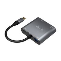 Miniatura 3 de AISENS Conversor USB-C a VGA/HDMI 4K/USB3.0/USB-C PD, USB-C/M-VGA/H-HDMI/H-USB-A/H-USB-C/H, Gris,