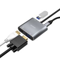 Miniatura 5 de AISENS Conversor USB-C a VGA/HDMI 4K/USB3.0/USB-C PD, USB-C/M-VGA/H-HDMI/H-USB-A/H-USB-C/H, Gris,