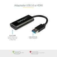 Miniatura 6 de Adaptador USB 3.0 a HDMI - 1080p (1920x1200) - Adaptador Conversor Compacto de USB-A a HDMI para Monitor - Adaptador Gráfico Externo de Vídeo - Negro