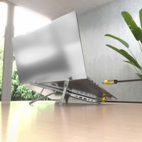 Miniatura 8 de AISENS Soporte de Sobremesa Ajustable Para Portail   Tablet Con USB C Docking 4 en 1  Gris
