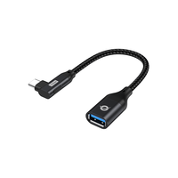 Miniatura 1 de ADAPTADOR USB-C CONCEPTRONIC ABBY19B A 1xUSB-A 3.2 10 Gbps HEMBRA OTG ANGULO DE 90º