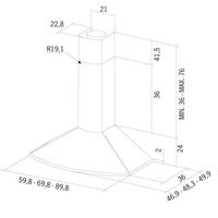 Miniatura 3 de CAMPANA CHIMENEA MEPAMSA TENDER H 90 COBRE V2 (7612980989065)