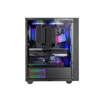 Miniatura 3 de CAJA ATX SEMITORRE GAMING MARS GAMING MCAIR FRONTAL NEGRO DE MALLA 4x120mm RAINBOW