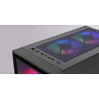 Miniatura 4 de CAJA ATX SEMITORRE GAMING MARS GAMING MCAIR FRONTAL NEGRO DE MALLA 4x120mm RAINBOW