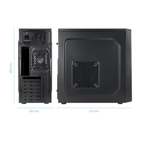 TOOQ Caja Semitorre ATX “PRISMA ULTRA” Negra Negro Incluye Fuente - Imagen 3 de 7 TOOQ Caja Semitorre ATX “PRISMA ULTRA” Negra Negro Incluye Fuente - Imagen 3 de 7