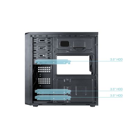 TOOQ Caja Semitorre ATX “PRISMA ULTRA” Negra Negro Incluye Fuente - Imagen 5 de 7 TOOQ Caja Semitorre ATX “PRISMA ULTRA” Negra Negro Incluye Fuente - Imagen 5 de 7
