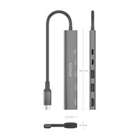 Miniatura 5 de AISENS USB C Dock 5 en 1  USB C A  1x HDMI 2x USB A  1x USB C  1x USB C PD  Gris  15cm
