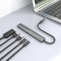Miniatura 7 de AISENS USB C Dock 5 en 1  USB C A  1x HDMI 2x USB A  1x USB C  1x USB C PD  Gris  15cm