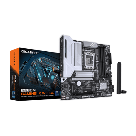 GIGABYTE Intel B860M GAMING X WIFI6E Placa base - CPUs Intel Core Ultra, VRM de 8+1+2+2 fases, hasta 9200MHz DDR5, 1xPCIe 5.0 + 1xPCIe 4.0 M.2, LAN 2 - Imagen 1 de 5 GIGABYTE Intel B860M GAMING X WIFI6E Placa base - CPUs Intel Core Ultra, VRM de 8+1+2+2 fases, hasta 9200MHz DDR5, 1xPCIe 5.0 + 1xPCIe 4.0 M.2, LAN 2 - Imagen 1 de 5
