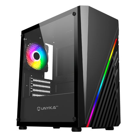 UNYKA Caja Micro ATX MINI GLAYZE RGB Negro - Imagen 2 de 7 UNYKA Caja Micro ATX MINI GLAYZE RGB Negro - Imagen 2 de 7