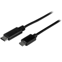 Miniatura 1 de StarTech com Cable Adaptador de 50cm USB C a Micro USB B   USB 2 0 macho a macho   negro