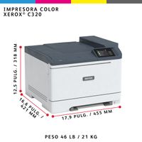 Miniatura 7 de XEROX  Xerox C320 A4 33 ppm Impresora inalámbrica a doble cara PS3 PCL5e/6 2 bandejas Total 251 hojas  Laser Wifi Dúplex Color