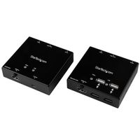 Miniatura 2 de EXTENSOR HDMI POR CABLE CAT6 CON HUB USB 4 PUERTOS 50M 10 80