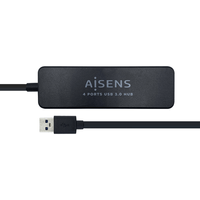 Miniatura 1 de Aisens Hub Usb 3.0, Tipo A/M-4Xtipo A/H, Negro, 30Cm