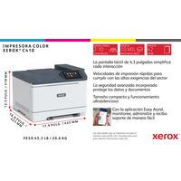 Miniatura 6 de XEROX  Xerox C410 A4 40 ppm Impresora a doble cara PS3 PCL5e/6 2 bandejas 251 hojas  Laser Dúplex Color