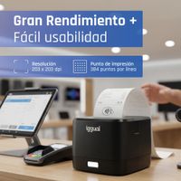 Miniatura 13 de iggual Impresora térmica TP EASY 58 USB+RJ11 negra