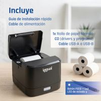Miniatura 17 de iggual Impresora térmica TP EASY 58 USB+RJ11 negra