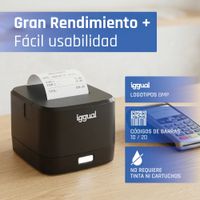 Miniatura 19 de iggual Impresora térmica TP EASY 58 USB+RJ11 negra