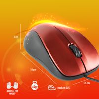 Miniatura 2 de RATON NGS CREW OPTICO 1200DPI USB NEGRO/ROJO