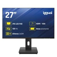 Miniatura 2 de IGGUAL Monitor 27" VGA HDMI 120Hz pivotante AA MM   27" LED IPS Full HD HDMI VGA Altavoces