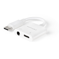 Miniatura 1 de Nanocable Adaptador USB-C a Jack+USB-C/H PD 60W