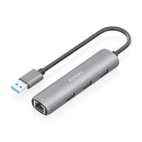 Miniatura 2 de AISENS USB3 0 Dock USB A A Ethernet Gigabit   Hub 3xUSB A  Gris  15cm