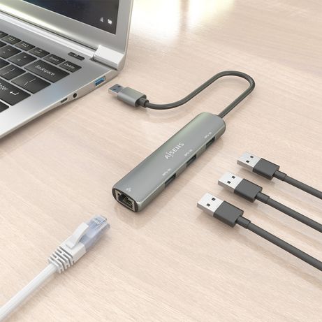 AISENS USB3 0 Dock USB A A Ethernet Gigabit Hub 3xUSB A Gris 15cm - Imagen 8 de 9 AISENS USB3 0 Dock USB A A Ethernet Gigabit Hub 3xUSB A Gris 15cm - Imagen 8 de 9