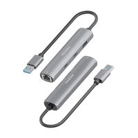 Miniatura 4 de AISENS USB3 0 Dock USB A A Ethernet Gigabit   Hub 2xUSB C 1xUSB A  Gris  15cm