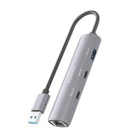 Miniatura 6 de AISENS USB3 0 Dock USB A A Ethernet Gigabit   Hub 2xUSB C 1xUSB A  Gris  15cm
