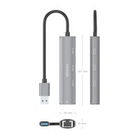 Miniatura 5 de AISENS USB3 0 Dock USB A A Ethernet Gigabit   Hub 3xUSB C  Gris  15cm
