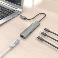 Miniatura 8 de AISENS USB3 0 Dock USB A A Ethernet Gigabit   Hub 3xUSB C  Gris  15cm