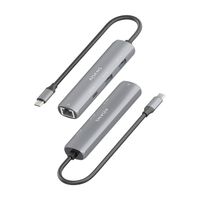 Miniatura 4 de AISENS Dock USB C A Ethernet Gigabit   Hub 1xUSB C 2xUSB A  Gris  15cm