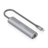 Miniatura 3 de AISENS Dock USB C A Ethernet Gigabit   Hub 2xUSB C 1xUSB A  Gris  15cm