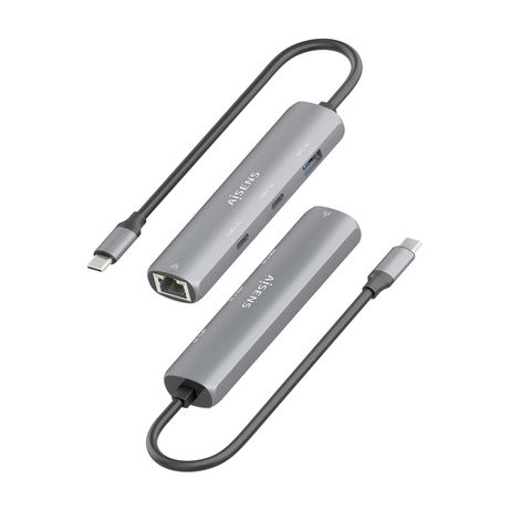AISENS Dock USB C A Ethernet Gigabit Hub 2xUSB C 1xUSB A Gris 15cm - Imagen 4 de 5 AISENS Dock USB C A Ethernet Gigabit Hub 2xUSB C 1xUSB A Gris 15cm - Imagen 4 de 5