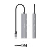 Miniatura 5 de AISENS Dock USB C A Ethernet Gigabit   Hub 3xUSB C  Gris  15cm