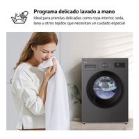 Miniatura 8 de LAVADORA CARGA FRONTAL LG F4A10S8NDK 8 KG 1400 RPM A GRAFITO