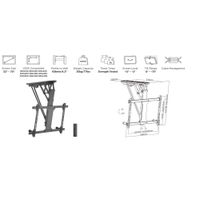 Miniatura 11 de SOPORTE DE TECHO EQUIP 650329 PARA PANTALLA 32" - 70" DE TECHO MOTORIZADO VESA MAX 600X400 PESO MAX. 35KGS