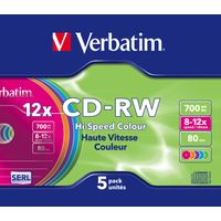 Miniatura 2 de CD-RW VERBATIM: COLOR SLIM PACK 5