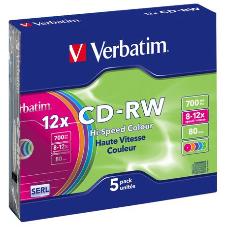 CD-RW VERBATIM: COLOR SLIM PACK 5 - Imagen 3 de 8 CD-RW VERBATIM: COLOR SLIM PACK 5 - Imagen 3 de 8