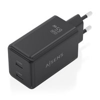 Miniatura 3 de AISENS Cargador GaN 65W  2xUSB C PD3 0 QC4 0  Negro