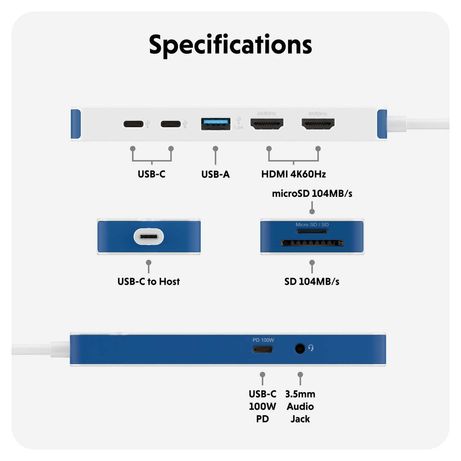 HyperDrive Flex 9 Port Dual 4K HDMI USB- - Imagen 9 de 9 HyperDrive Flex 9 Port Dual 4K HDMI USB- - Imagen 9 de 9