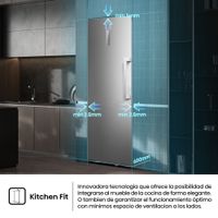 Miniatura 9 de FRIGORIFICO UNA PUERTA HISENSE FT3K310SAIE1 NOFROST E ALTO 185.6  CM ANCHO 59.5 CM INOX