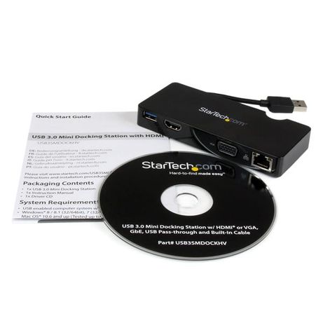 DOCK STATION STARTECH USB3SMDOCKHV - Imagen 5 de 5 DOCK STATION STARTECH USB3SMDOCKHV - Imagen 5 de 5