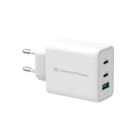 CARGADOR DE PARED QUICK CHARGE 3.0 PD 2 PUERTO USB-C 1 PUERTO USB-A CONCEPTRONIC ALTHEA 65W - Imagen 1 de 5 CARGADOR DE PARED QUICK CHARGE 3.0 PD 2 PUERTO USB-C 1 PUERTO USB-A CONCEPTRONIC ALTHEA 65W - Imagen 1 de 5
