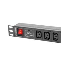 Miniatura 3 de REGLETA LANBERG 1U 10A RACK 19 10X SOCKET NEGRO 2M